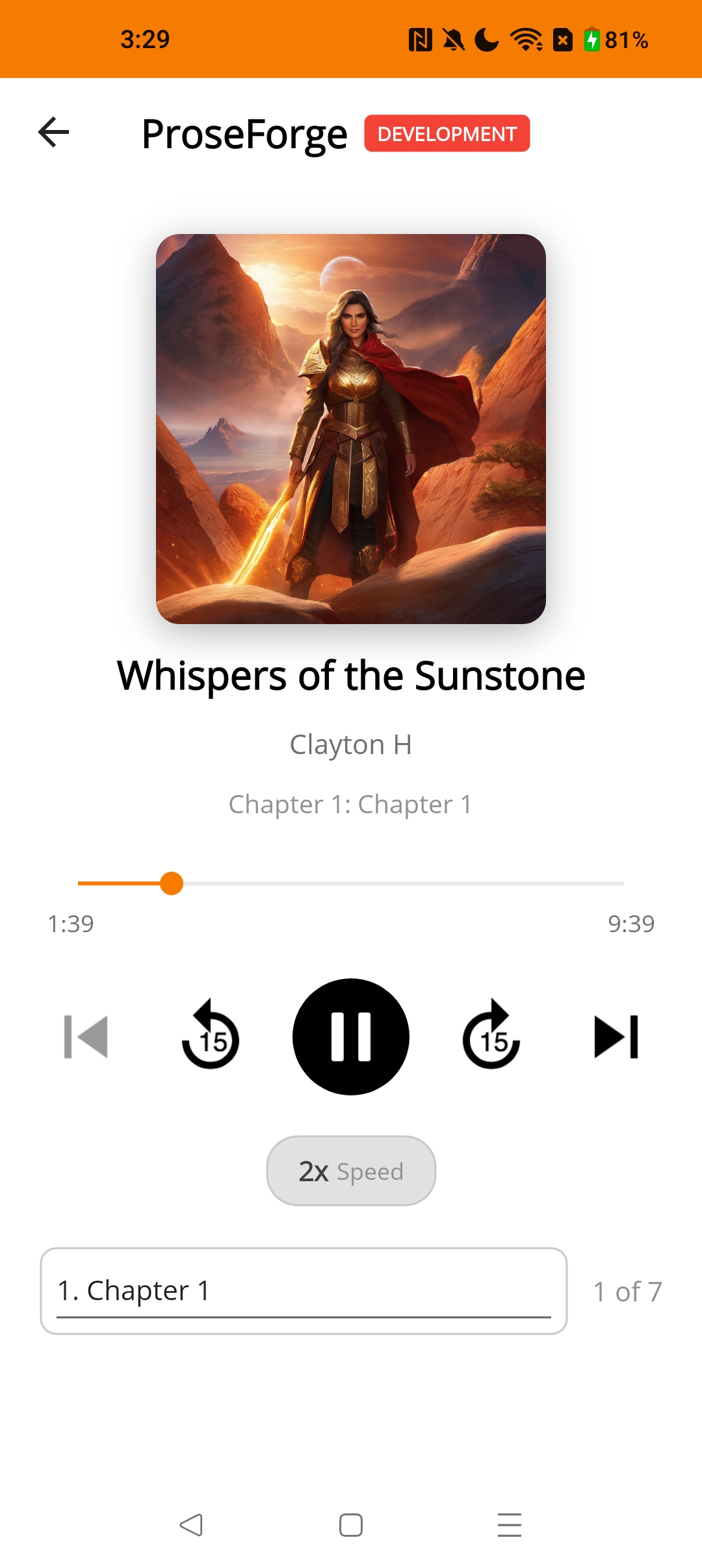 Narration Forge Android player - teaser